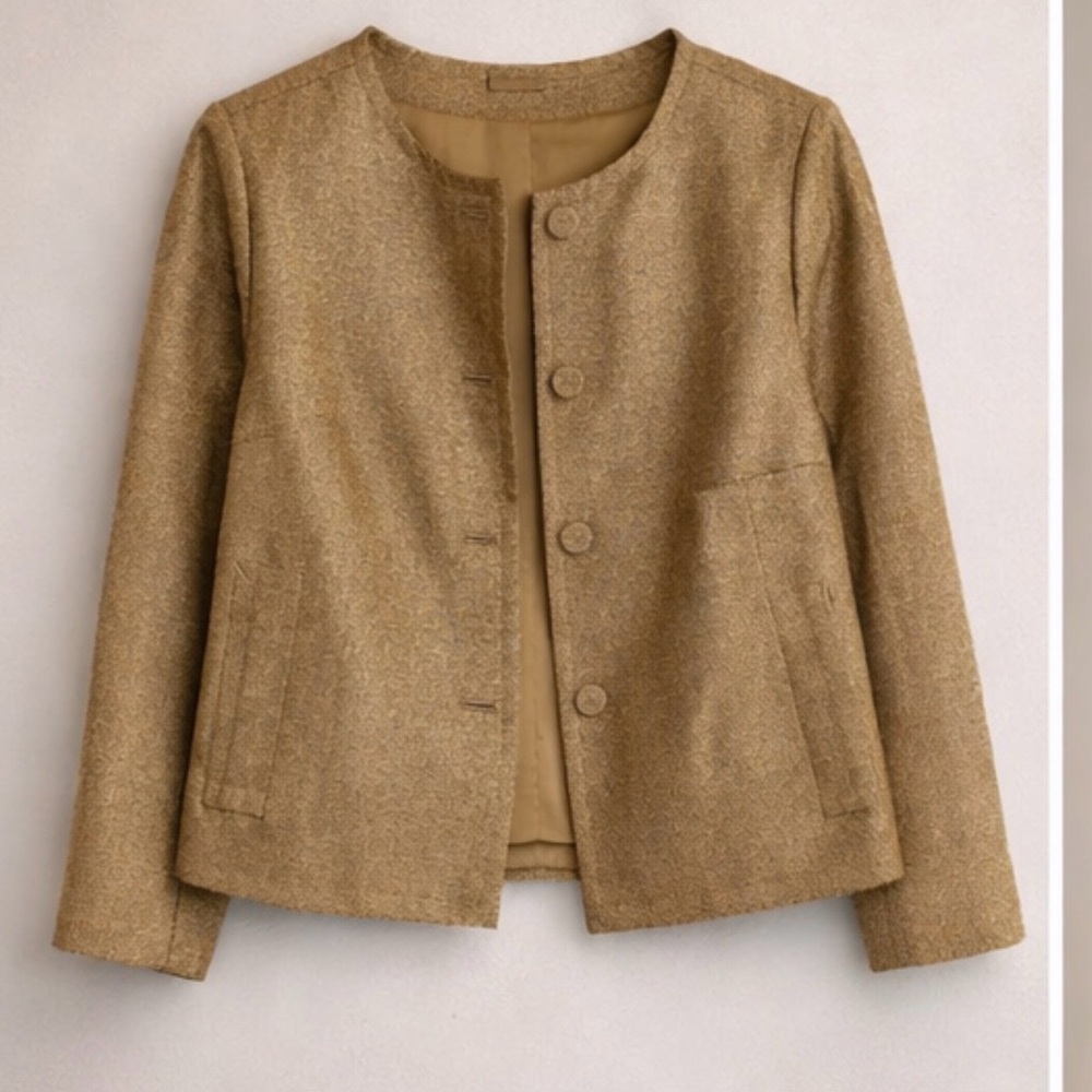 Talbots Metallic Gold Blazer
